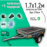 АВТОМОБИЛЬНЫЙ ПРИЦЕП VIKING LIGHT 1217 1,71x1,25м (борт 310мм) 