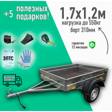 АВТОМОБИЛЬНЫЙ ПРИЦЕП VIKING LIGHT 1217 1,71x1,25м (борт 310мм) 