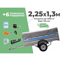 АВТОМОБИЛЬНЫЙ ПРИЦЕП КРЕМЕНЬ "БИЗНЕС" 2,25X1,3М (БОРТ 315ММ)